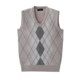 thumbnail image 5 of Suéter de punto negro Argyle para hombre, chaleco a cuadros sin mangas, ropa marrón para hombre, chaleco con cuello en V, réplica de alta calidad, pedido antiguo X, 5 of 5