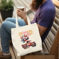 thumbnail image 4 of Vintage Patriotic Miniature American Shepherd 4th of July Independence Day Canvas Tote Bag MAS Dog Lover Gifts Reusable Shopping Grocery Bag - 01006, 4 of 5