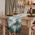 thumbnail image 2 of Table Runners 72 Inches Long Dress Scarves, Green Mountain Farmhouse Kitchen/Dining Table Runner, Coffee Tablerunners, Misty Forest Nature Woodland Pine Tree Landscape 14x72 Inch, 2 of 9
