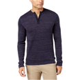 thumbnail image 1 of Calvin Klein Suéter Heathered Henley para hombre, azul, grande Calvin Klein henley, 1 of 2