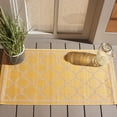 thumbnail image 2 of Safavieh Courtyard Alina Geometric Quatrefoil Indoor/Outdoor Area Rug, Gold/Beige, 2'7" x 5', 2 of 11