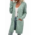 thumbnail image 1 of Suéter Cárdigan de Larga para Mujer, Otoño e Invierno, Tejido de Punto , con Botones Delanteros, Abrigo Judías S, 1 of 8