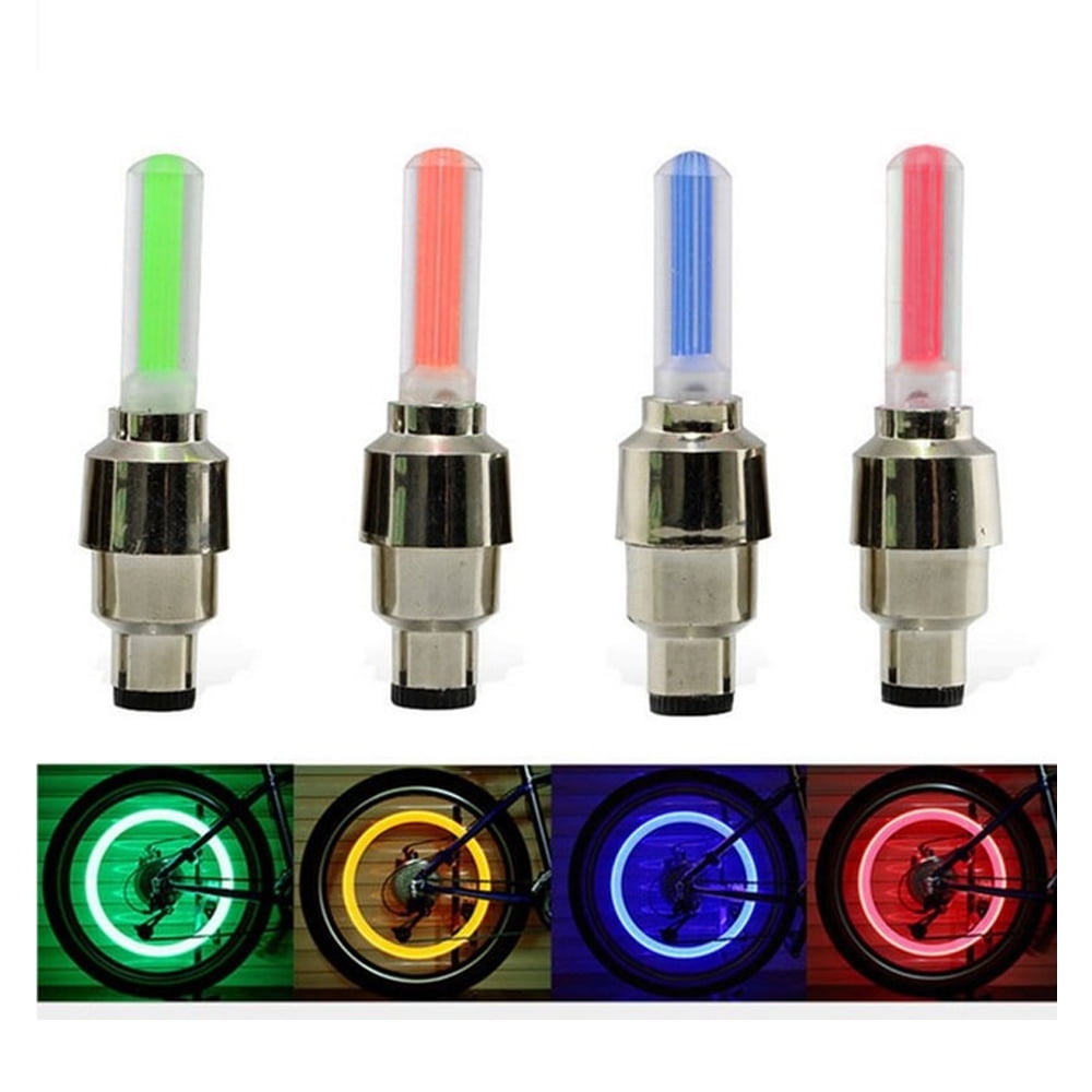 4PC 4 Colors Bike Bicycle Cycling Car Wheel Spoke Tire Wire Tyre LED Light Lamp