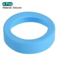 thumbnail image 3 of Uxcell 67mm ID Anti-slip Bottom Sleeve Cover Water Bottle Boot Blue 4 Pack, 3 of 5