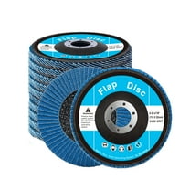 KFFKFF 4-1/2" x 7/8" Zirconia Flap Discs, 60 Grit, Type 29 Beveled Sanding Discs for Angle Grinders, Abrasive Grinding Wheels for Sanding, Rust Removal, Deburring, and Finishing (10 Pack)