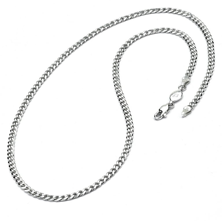 Epinki 20 Inch Jewelry Chains for Necklaces 3MM, Stainless Steel Silver  Curb Chain Necklace for Men Boys