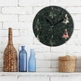 thumbnail image 3 of Yayeee 10" Wall Clock Battery Operated Quartz Round Silent Non-Ticking Home Decor, Green Christmas Trees, 3 of 6