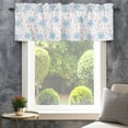 thumbnail image 4 of Valance for Windows,Watercolor Blue Flower Valances Curtain Rod Pocket Valance for Kitchen Bedroom Living Room Bathroom,Pastoral Purple Leaf Butterfly Seamless Short Curtains Window Treatment 54x18in, 4 of 9