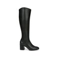 thumbnail image 3 of FRANCO SARTO Womens Black Cushioned Tribute Square Toe Block Heel Zip-Up Dress Boots 7.5 M WC, 3 of 4