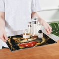 thumbnail image 4 of Acrylic Tray 15.7*11.8*1.9 Inch Transparent Tray Food Tray Tea Cup Tray Serving Trays Cosmetics Storage Kitchen Table Bathroom Sundry Storage Valentine's Day Love Cat, 4 of 7