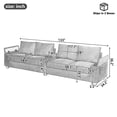 thumbnail image 3 of 133" Modular Sectional Sofa with USB Ports, 4 Seater Corduroy Cloud Couch with Storage Armrest and Flip-Top Cup Holders for Living Room, Black, 3 of 7