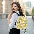 thumbnail image 6 of FORMRS Mini Backpack Purse for Women Quilted Travel Daypack Casual Shoulder Bag, Yellow Rubber Ducks, 6 of 7