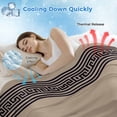 thumbnail image 3 of Black Brown Greek Key Cooling Blanket,Lightweight Summer Throw Blanket with Double Sided Cold Effect,Geometric Greece Ancient Farmhouse Geo Picnic Blankets Bed Sheet for Hot Sleepers 40"x60", 3 of 8