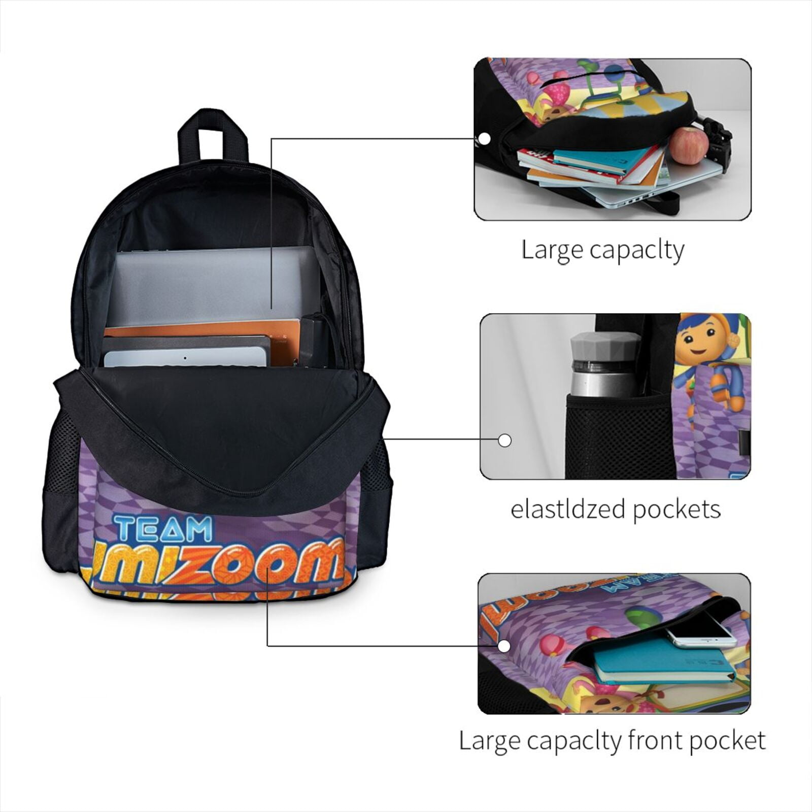 Team Umizoomi Casual Daypack Laptop Backpack Student School Bag
