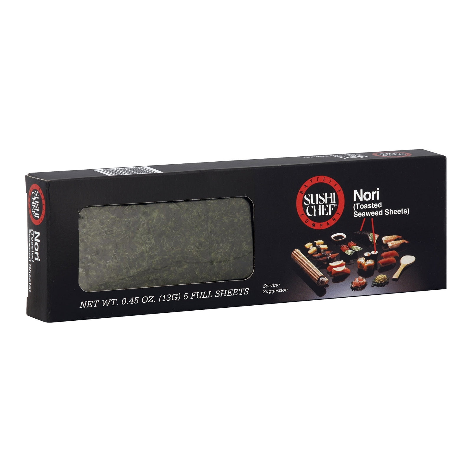 Sushi Chef Nori Toasted Seaweed Sheets Case of 6 0.45 oz. Walmart