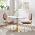 thumbnail image 1 of Modway Lippa 48" Oval Wood Dining Table in Gold White, 1 of 7
