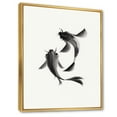 thumbnail image 3 of Designart 'Black and White Vintage Fish II' Nautical & Coastal Framed Canvas Wall Art Print, 3 of 5