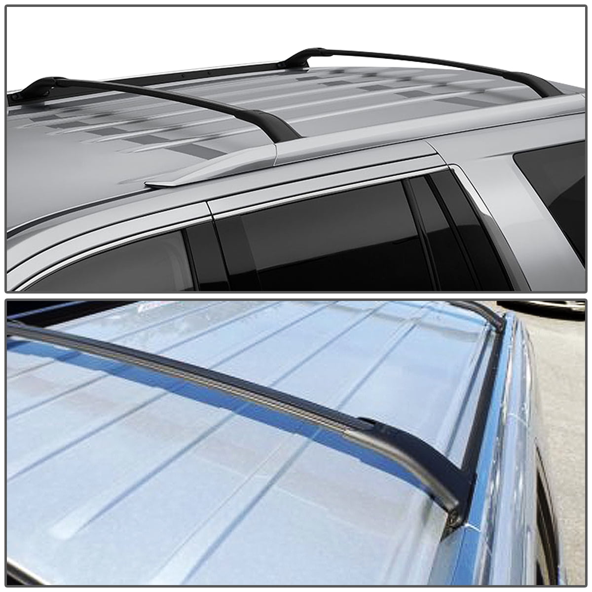 MOSTPLUS Roof Rack Cross Bar Rail for GMC Yukon//Chevy Tahoe//Cadillac Escalade with Side Rails 2015 2016 2017 2018 Cargo Racks Rooftop Luggage Canoe Kayak Carrier Rack