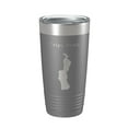 thumbnail image 1 of Tripp Pond Tumbler Lake Map Travel Mug Insulated Laser Engraved Coffee Cup Maine 20 oz Dark Gray, 1 of 1