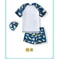 thumbnail image 6 of WOYY Little Boys Swimsuit Shark Print Short Sleeve Rash Guard Shorts Bathing Suit, Sizes 4-12, 6 of 6