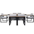 thumbnail image 5 of Euroco 7 Pieces Outdoor Dining Set Patio Dining Table and Chair Set with and Removable Cushions,gray, 5 of 9