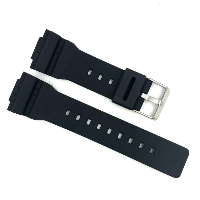 Casio Style Replacement 14mm Black Silicone Watch Band
