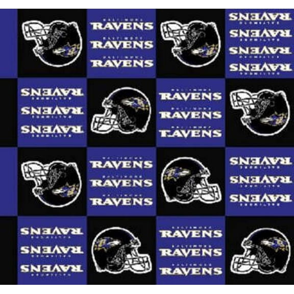 Ravens Checker Fleece (1 Yard)