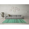 thumbnail image 3 of Ahgly Company Indoor Rectangle Abstract Light Blue Modern Area Rugs, 3' x 5', 3 of 4