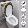 thumbnail image 4 of HELLHERO Sloth Rose 2 Piece Set Fits All Toilet Shapes Toilet Top Cover Set with Elastic Edge for Soft, 4 of 5