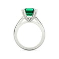 thumbnail image 5 of HeartsAndYou 3ct Natural Emerald Classic Solitaire Engagement Ring 100% 14k SOLID White Gold, 5 of 5