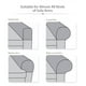 thumbnail image 3 of Paquete de 2 Elásticas para Reposabrazos de Sofá, Protectoras para Brazos de Muebles , Gris perfecl Cubiertas del apoyabrazos del sofá, 3 of 8