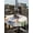 Beige, variant on Outdoor Tablecloth with Umbrella Hole and Zipper, Grey Bunny Easter Round Table Cloth 54 Inch Waterproof Tablecloth, Rabbits Spring Botanical Black White Plaid Picnic Table Cover for Patio Camping