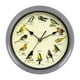 thumbnail image 5 of Reloj de pared con pájaro cantor, reloj melódico multiusos, funciona con pilas. Gris 32cm, 5 of 9