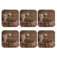 thumbnail image 2 of Disketp Coffee Beans Funny Coasters,6 Pcs Leather Coasters With Holder, Perfect Housewarming Hostess Gifts,Protect Furniture From Water Marks Scratch And Damage, 2 of 9