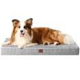 thumbnail image 1 of Cama ortopédica de espuma viscoelástica para perros EHEYCIGA, impermeable, gris, XL, 1 of 8
