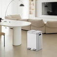 thumbnail image 4 of EastVita 40L Stainless Steel Trash Can - 2 Separate Bins with Removable Liners Soft-Close Lid and Foot Pedal - Kitchen Recycling/Waste System, 4 of 6