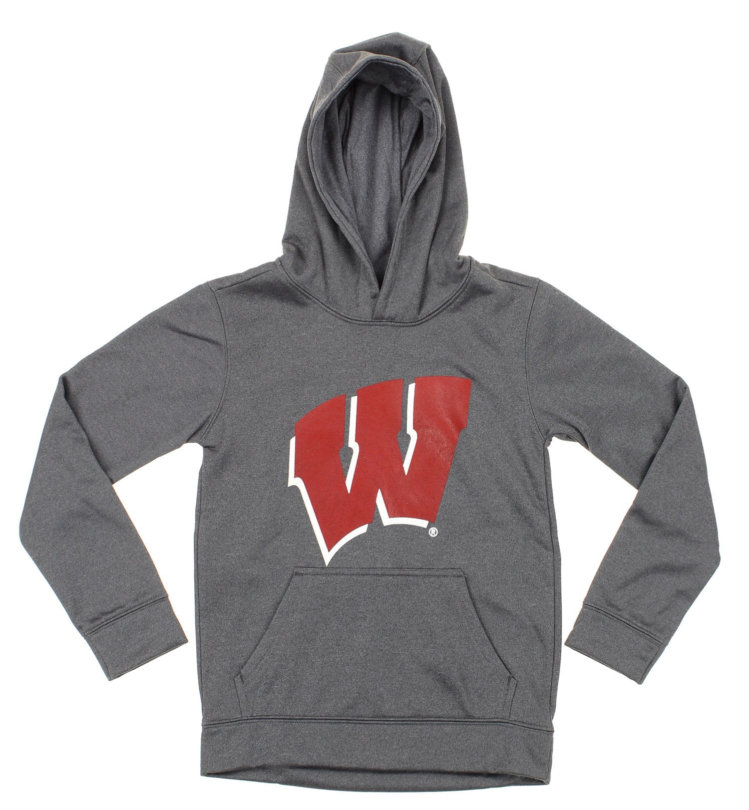 NCAA Youth Wisconsin Badgers Pullover Grey Hoodie