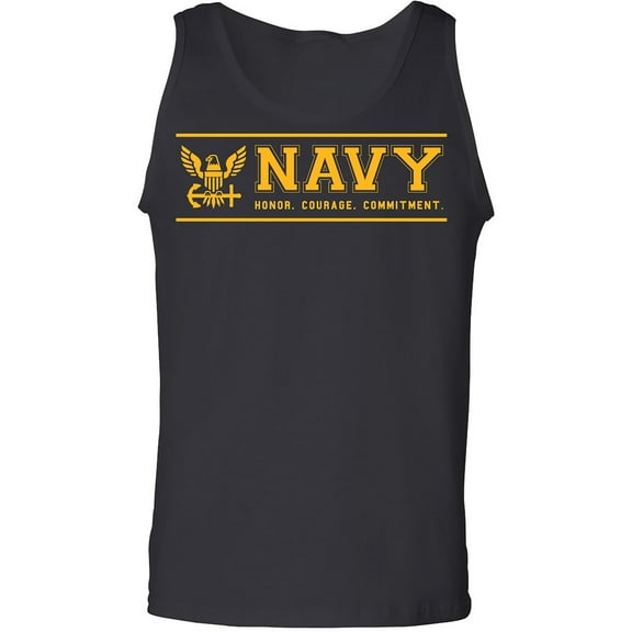 United Stated Navy "Honor Courage Commitment" Adult Tank Top