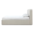 thumbnail image 3 of Ziya King Size Bed, Cream Boucle Fabric Upholstery, Curved Panel Headboard, 3 of 5