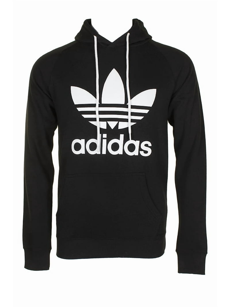 Adidas Men's Trefoil Logo Graphic Pouch Pocket Pullover Hoodie