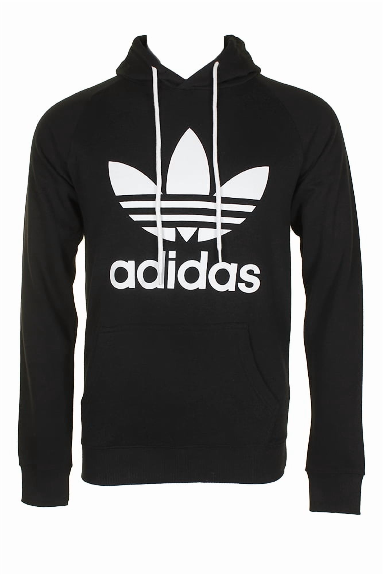 Adidas Men's Trefoil Logo Graphic Pullover Hoodie Black photo 2