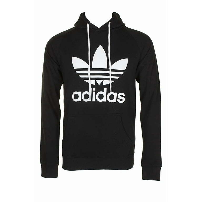 Adidas Men's Trefoil Logo Graphic Pouch Pocket Pullover Hoodie