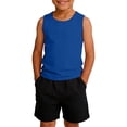 thumbnail image 2 of Dwellite Boys Tank Tops Athletic Sleeveless Crewneck T-Shirts for Kids Undershirts 2-13 Years Royal Blue 120, 2 of 7