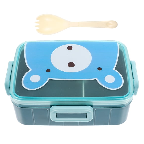 Fiambrera de plástico para niños, con compartimentos, para frutas, portátil