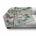 thumbnail image 3 of Cartoon Soft Flannel Fleece Throw Blanket, Mythical Unicorns Stars and Rainbow Creature Kids Theme Print, Cozy Plush for Indoor and Outdoor Use, 70" x 90", Beige Teal Blue, by Ambesonne, 3 of 6