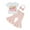 White, variant on Bagilaanoe 3Pcs Baby Girl Summer Clothing Sets Toddler Letters Print Short Sleeve T-shirt Tops + Flare Trousers + Headband 6M 9M 12M 24M 3T 4T Kids Casual Pants Set