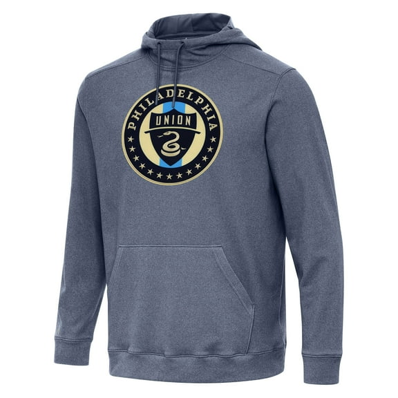 Men's Antigua Heather Navy Philadelphia Union Cloud Pullover Hoodie