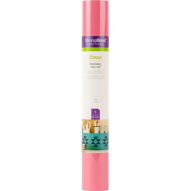 Cricut 12" x 24" Everyday Iron-On - Pink: Heat Transfer Vinyl, PET Material, Iron-On Transfer