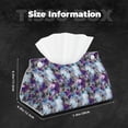 thumbnail image 6 of Goofa Purple Marble Texture Pattern Triangle Square Tissue Box Cover, Modern PVC Leathe Facial Paper Holder,Decorative Holder/Organizer for Bathroom Vanity Countertop, 6 of 9