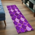 thumbnail image 4 of Runner Rugs 2x6 Ft, Purple Fish Scale Non Slip Area Rugs for Kitchen Bedroom Entryway, Modern Geometric Ombre Abstract Moroccan Washable Carpet Runner Rug Floor Mats for Bedroom Home Decor, 4 of 9